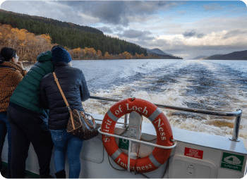 People on a Loch Ness Boat Trip on a Your Tour Scotland trip